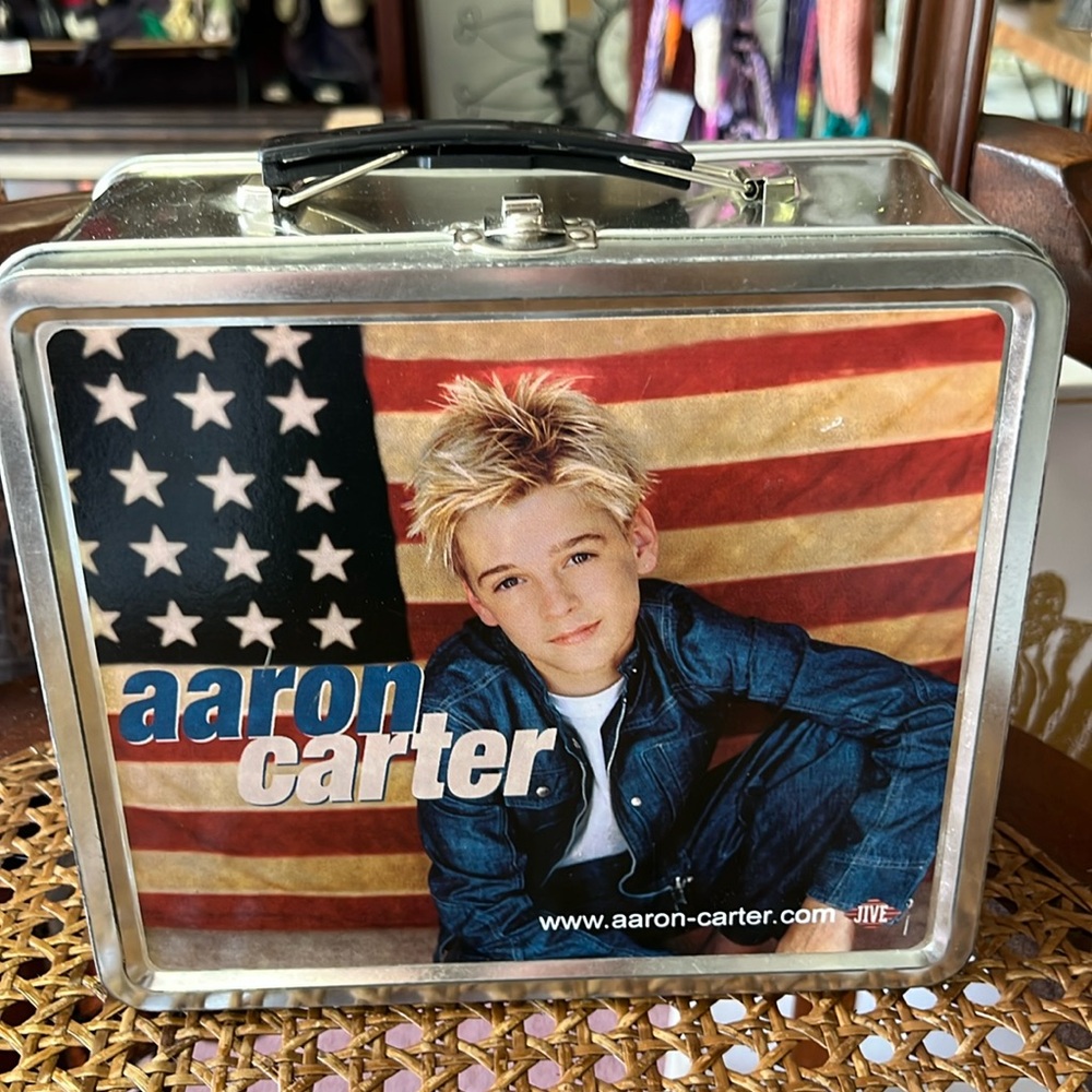 Aaron Carter Aaron's Pary Metal Lunch Box Rare 2000 US